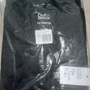 Croft & Barrow Classic Black Polo Size S